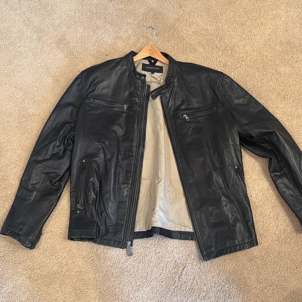 2XLT Andrew Marc Black Leather Jacket